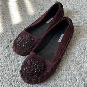 Vera Wang Embellished Moccasins Size 8